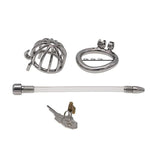 Sex Toys Chastity Cage Chastity Lock Stainless Steel With Removable Urethral Tube Male Metal Beginner Device Penis Ring Prevent Erection Couple(40Mm)