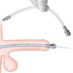 Chastity Device Cock Cage Accessories Long Silicone Male Urethral Tube Hollow Stainless Steel Urethral Sound Catheter Plug Men Sex Toys