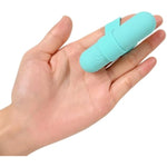 Rocket Vibrating Massager - Waterproof, Portable & Compact Design With Carry Bag & Bonus Finger Sleeve, Skin-Safe Silicone, For Couples, Discreet & Travel-Friendly (Blue)