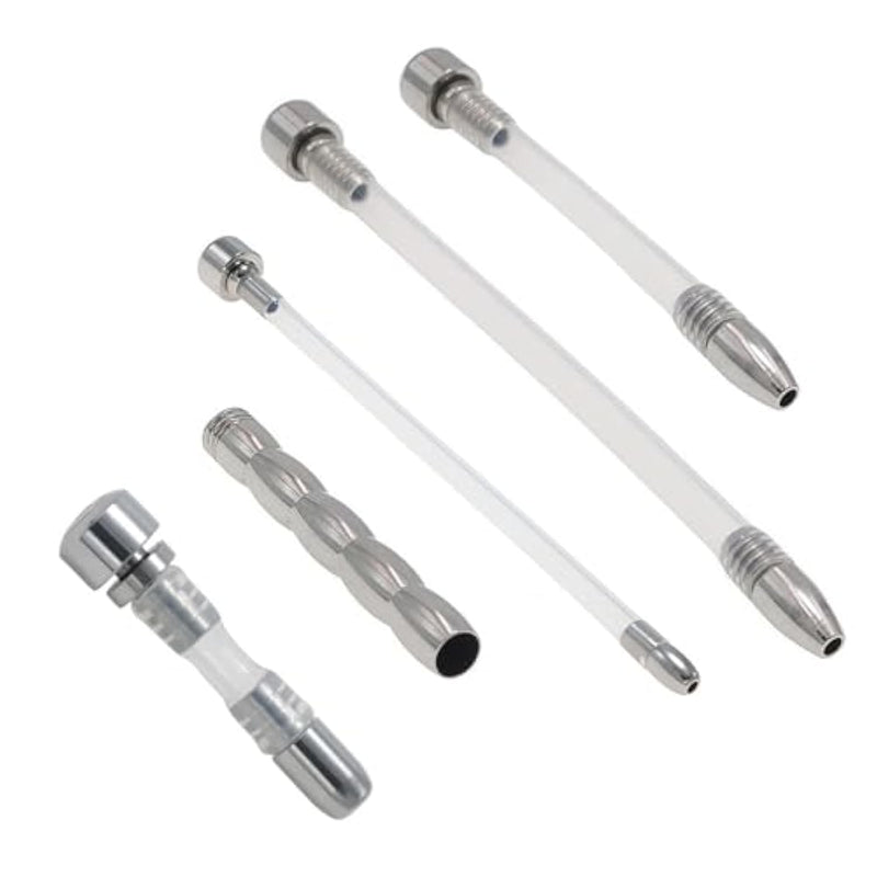 Removable Flat Chastity Lock Accessories Stainless Steel Catheter Chastity Device Long Silicone Hose Metal Hollow Horse Eye Rod Urethra Plug Set Couples Pleasure Sex Toys