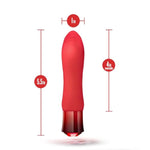 Oh My Gem - Desire - 5.5Puria Silicone G Spot Vibrator - 5 Speeds & 5 Unique Vibrating Modes With Warming Function - Usb Rechargeable With Cable Included - Ipx7 Waterproof - Ruby