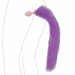 Fox Tail Anal Butt Plug With 3 Replaceable Anal Plugs Silicone Butt Plugs Anal Sex Trainer Cute Sexy Pink Sex Fox Tails Anal Sex Toys For Beginner Women Men Couple Cosplay Anal Tail Sex Toys (Purple)