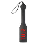 Slut Spanking Paddle, 12.6Inch Faux Leather Paddles For Adults Bdsm Play, Black