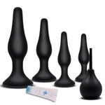 Silicone Anal Plug Sex Toys- 5Pcs Anal Training Kit With Enema, Prostate Massager, Anal Training Kit Adult Sex Toys Games Butt Plug,Personal Sex Toy For Adult Women,Men And Couples