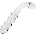 Double-Ended Glass Anal Beads Bent Pleasure Wand Anal Sex Toy Men And Women Masturbation Penis Anal Plug