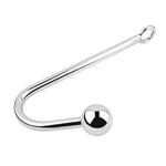 Bdsm Metal Anal Hook Butt Plug With Smooth Ball Anal Plug Butt Plug Prostate Massage G-Spot Sm Restraints Anal Gay Sex Toys For Man And Woman Adult Games,L