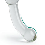 Glass Double-Ended Dildo 8.46Inch Clear G-Spot Dildo Pleasure Wand With Beads + 6.88 Inch Pleasure Wand Dildo Vaginal G-Spot Anal Play For Men Women
