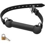 Lockable Dog Bone Mouth Gag Bdsm Bondage Adult Sex Toy With Silicone Bar Fetish Restraint Slave Sm Game Sexy Gag Adult Toy For Women Men Couples Lover Adult Games With Padlock