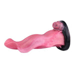 Colorful Liquid Silicone Alien-Shaped Dildo with Fantasy Tongue Design for Adult Couples