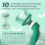 Clitoral & Nipple Suction Vibrator – 10 Licking Modes & 2 Suction Levels for Pleasure