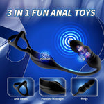 Thrusting Prostate Massager, Remote Control Butt Plug, 9 Vibration Modes for Men