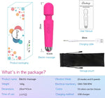 Clitoral Vibrator Wand Massager for Women, G-Spot & Nipple Stimulator, Adult Toy