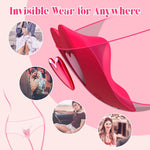 Wearable Remote Control Vibrator – App-Controlled Couples Toy with 10 Modes (Red)