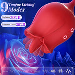 Rose G-Spot & Clit Vibrator β 9 Modes, Thrusting, Licking, Hands-Free Adult Toy