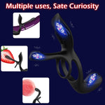 3-in-1 Vibrating Cock Ring with 10 Modes, Couples Sex Toy for Men & Women