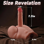 Male Torso Sex Doll with 7.3" Thrusting Dildo, Vibrating Anal & G-Spot Stimulator