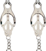 Adjustable Large Metal Nipple Clips with Chains, Non-Piercing Nipple Clamps (2)