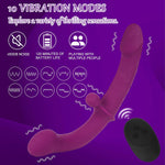 Wireless Vibrating Double-Ended Dildo β Soft Silicone Strapless G-Spot & Anal Toy