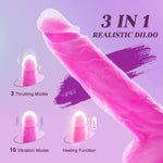 Heating Thrusting Dildo Vibrator – 9.25" G-Spot Stimulator with Remote & Suction