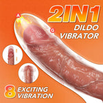 Realistic 9" Thrusting Dildo Vibrator – Remote Control, Suction Cup, Silicone