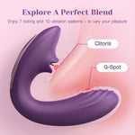 Remote-Controlled Clitoral Licking & G-Spot Vibrator with 7 Licking & 10 Vibration Modes