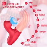 Powerful Rose Sucking Vibrator for Women β 10 Frequency Tongue Licking Toy