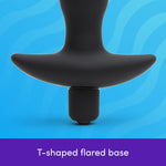 Vibrating Silicone Butt Plug – 3.5" Beginner-Friendly, 7 Modes, Waterproof (Black)