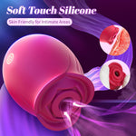 Rose Suction Vibrator & Thrusting Dildo – Clitoral, Nipple & G-Spot Stimulator