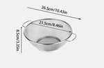 3 Quart Stainless Steel Colander, Durable Strainer for Kitchen Food Prep, Dishwasher Safe, Perfect for Rinsing and Draining