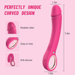 G Spot Silicone Vibrator – 10 Modes, Realistic Dildo, Clitoral & Nipple Stimulator