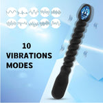 Rechargeable Anal Beads Vibrator with 10 Modes – Prostate & G-Spot Stimulator for Couples