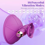 Vibrating Nipple Toy with 10 Vibration Modes, Silicone Bullet Stimulator for Couples