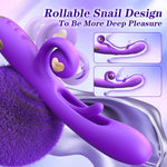 Rechargeable G-Spot Rabbit Vibrator with 10 Vibration & 7 Flapping Modes