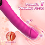 Thrusting G-Spot & Clitoral Vibrator, 7 Modes, Waterproof Realistic Dildo Toy