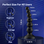 APP-Controlled Vibrating Anal Beads Butt Plug, 9 Vibration Modes, Waterproof