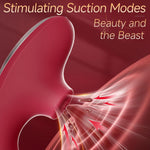 3-in-1 Rose Vibrator with 10 Suction & Thrusting Modes, Wearable G-Spot Clit Stimulator