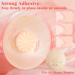Nipple Vibrator with 10 Modes, Silicone Invisible Stimulator for Couples (Nude)