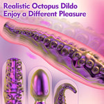 Realistic Tentacle Vibrator – 8.6” Silicone Dildo with 10 Modes for Full-Body Pleasure