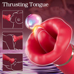 Lip-Shaped Clitoral Vibrator – 10 Modes, Thrusting Tongue, Nipple & G-Spot Stimulator