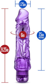 Wild Ride - 9" Soft Realistic Vibrating Dildo, 2" Thick, Multi-Speed, Waterproof