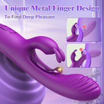 Rabbit Vibrator Dildo - Waterproof G-Spot & Clitoral Stimulator with 9 Modes