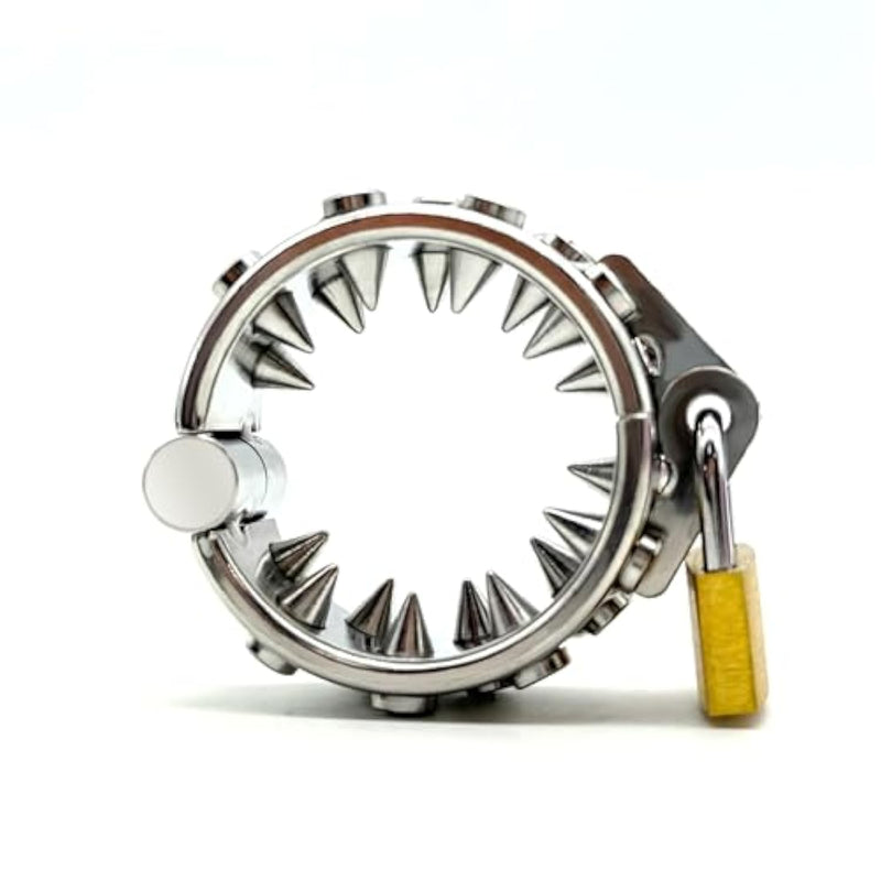 Spiked Chastity Device Cbt Testicle Toys Restraints Pennis Weights Weight Weighted Cock Ring Punish Fetish Stainless Steel Ball Stretcher Male Chastity Devices Bdsm Tools Sex Toy For Men Couples (S)