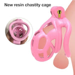 Male Pink Chastity Cage Chastity Cage 3.0 Male Chastity Device With 4 Rings Penis Lightweight Resin Cock Cage For Man Penis Bondage Exercise Male Sex Toy?Nub?
