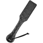 2025 Black Sm Uneven Spanking Paddle For Adults Cosplay, 12.6In Faux Leather Sexual Paddles For Bdsm Sex Toys