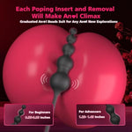 Anal Beads Couples Male Adult Sex Toys - Vibrating Anal Butt Plug With Cock Ring, Strap On Anal Dildo, Remote Control App Prostate Massager Penis Ring Vibrator With 9 Vibrations, Sex Toy For Men
