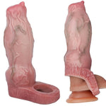 Fantasy Soft Elastic Silicone Dog Knot Dildo Sleeve Sheath With Cock Ring, Adult Game Tool Sex Toy For Men, Penis Sleeve Extender Dildo Enlarger With Stretchy Ring
