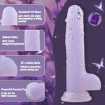 Realistic Dildos Adult Sex Toys - Female Sex Toys With Strong Suction Cup - Soft Dildo Clitoral Stimulator For Vaginal G-Spot And Anal Stimulation Adult Toys For Women & Men(Purple)
