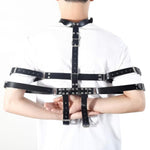 New Bdsm Bondage Sex Handcuffs Set Couples Sex Toys, Neck To Wrist Restraints Kit, Back Sex Handcuffs Collar, Sm Sexy Slave Beginner Role Play Toy