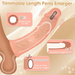 Penis Sleeve Cock Sleeve Penis Enlarger, Trimmable Length, Male Adult Toy 3 Sizes Cock Ring, Ultra-Soft Reusable Realistic Extender Girth Enhancer Sleeve For Men Couples Sex Toys