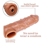Reusable Penis Sleeve Ring, Penis Sleeve Cock Ring Extender Ultra-Soft Penis Enlarger For Couples Cock Enlarger Sex Toys For Men - 2 Pcs, Flesh